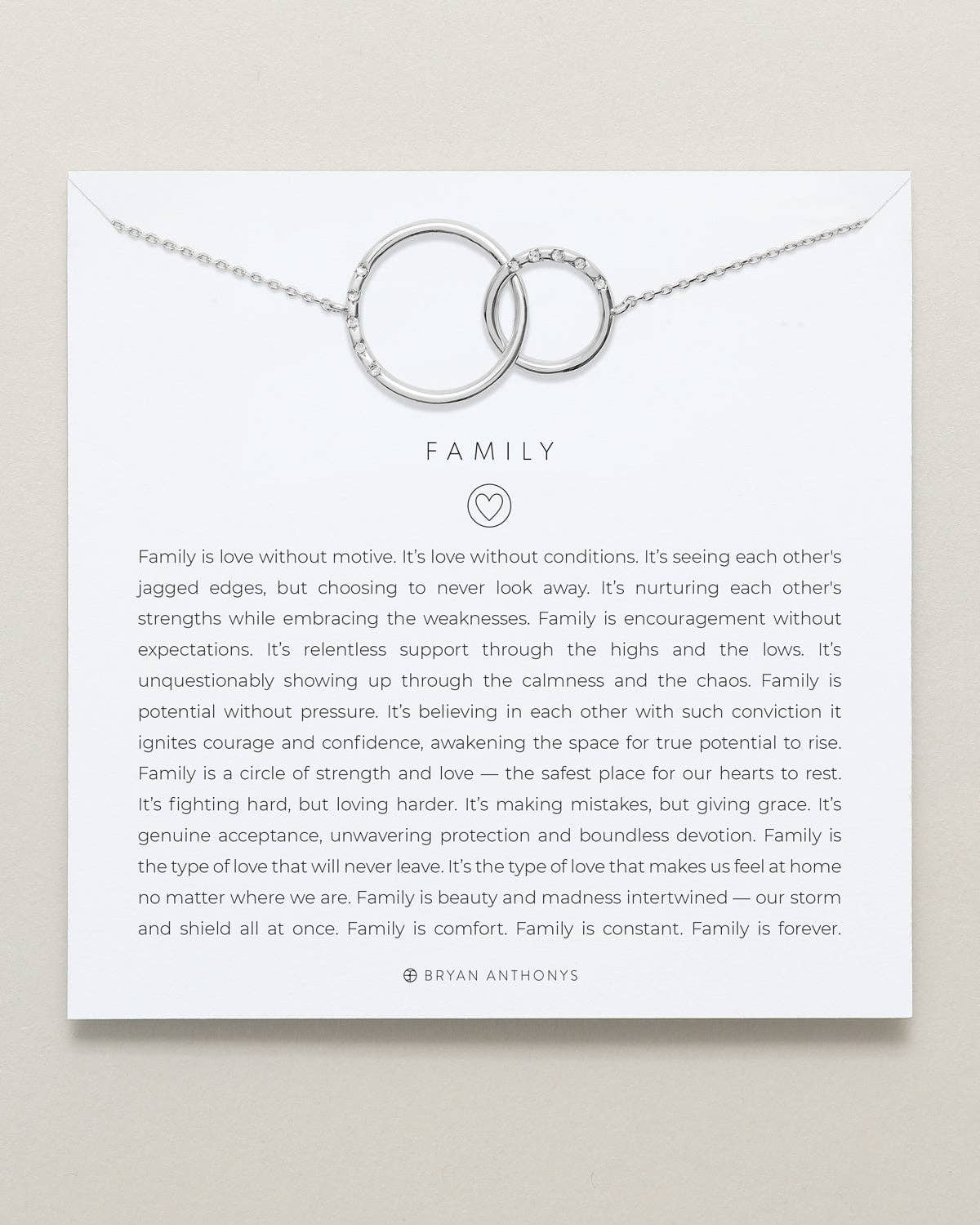 Family Interlocking Circles Necklace