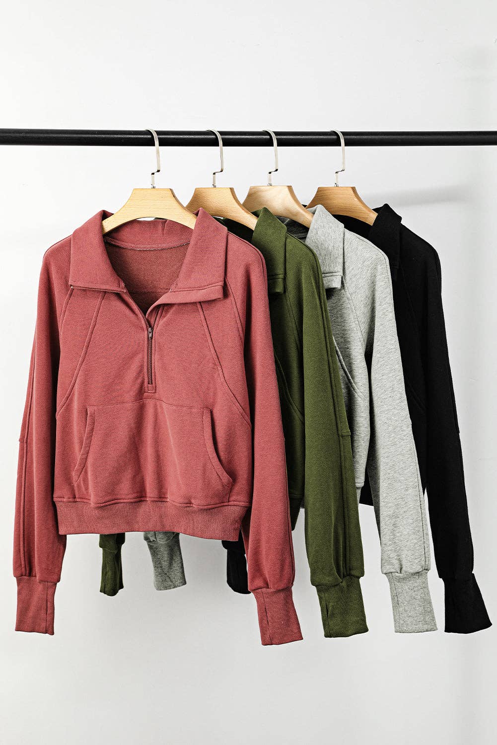 Alexa Ribbed Thumbhole Sweatshirt | S-3XL