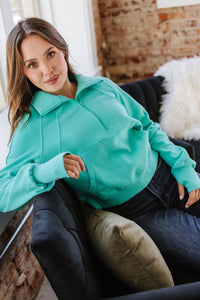 Alexa Ribbed Thumbhole Sweatshirt | S-3XL