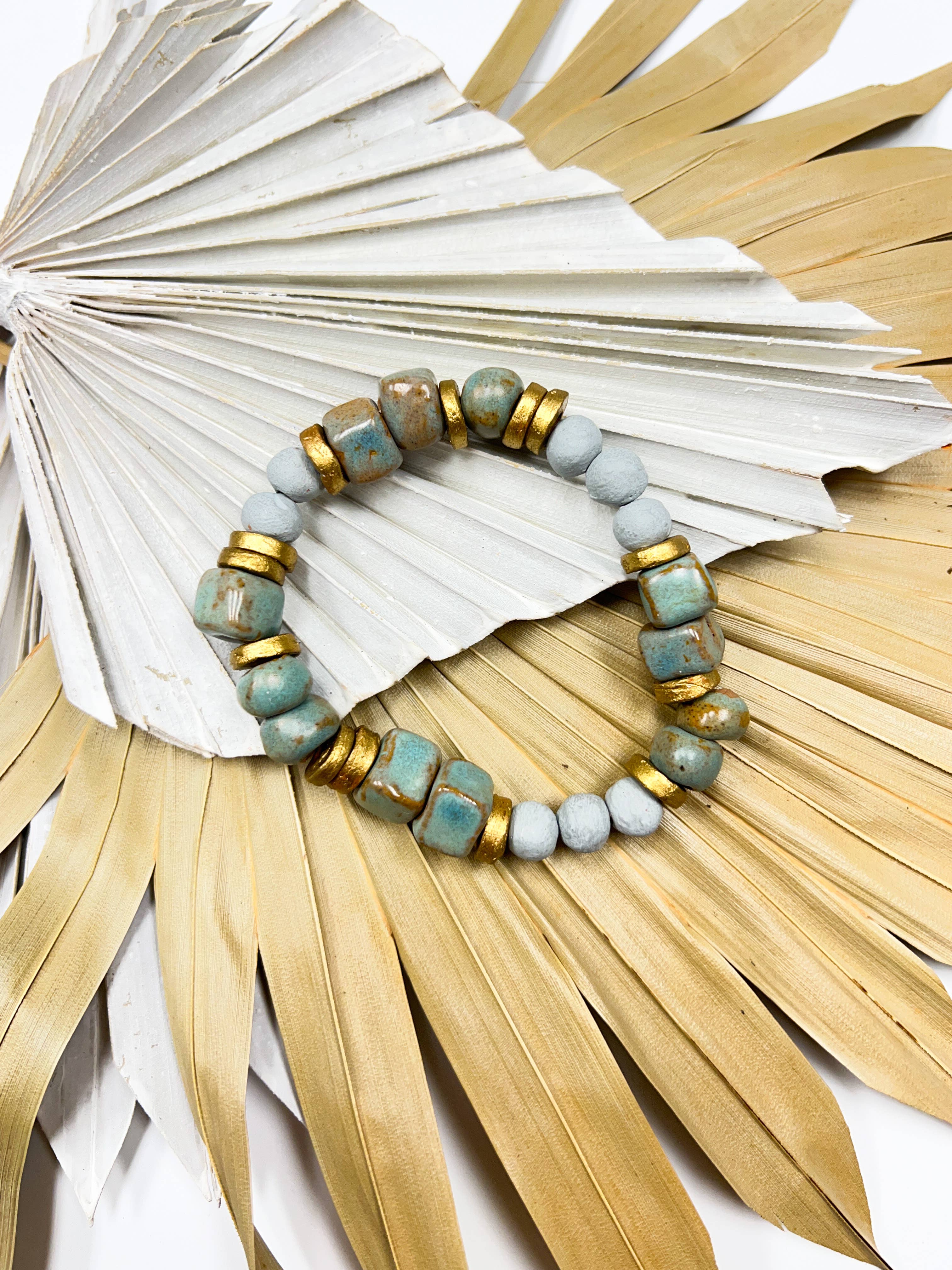 Tap Tap Bracelet - Grey and Teal