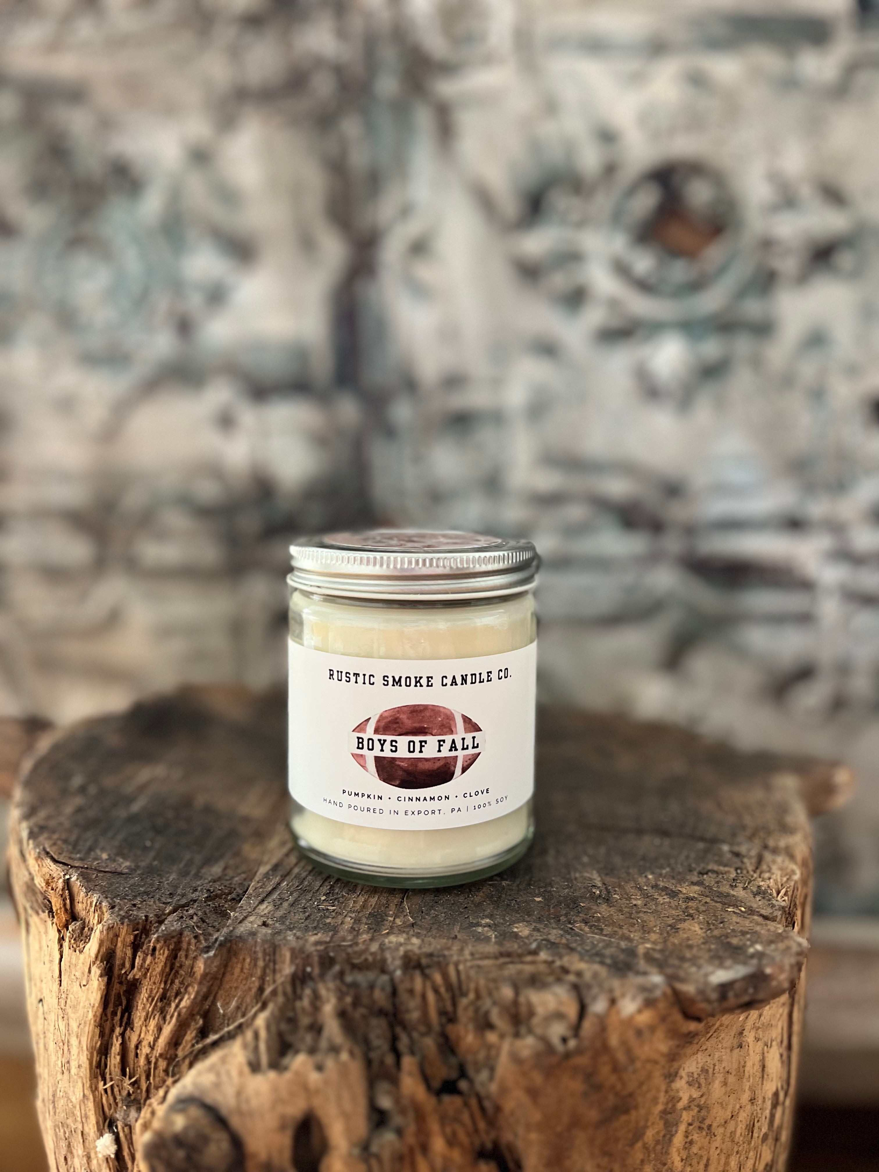 Boys of Fall candle