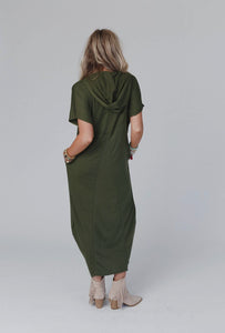 Hooded slit dress