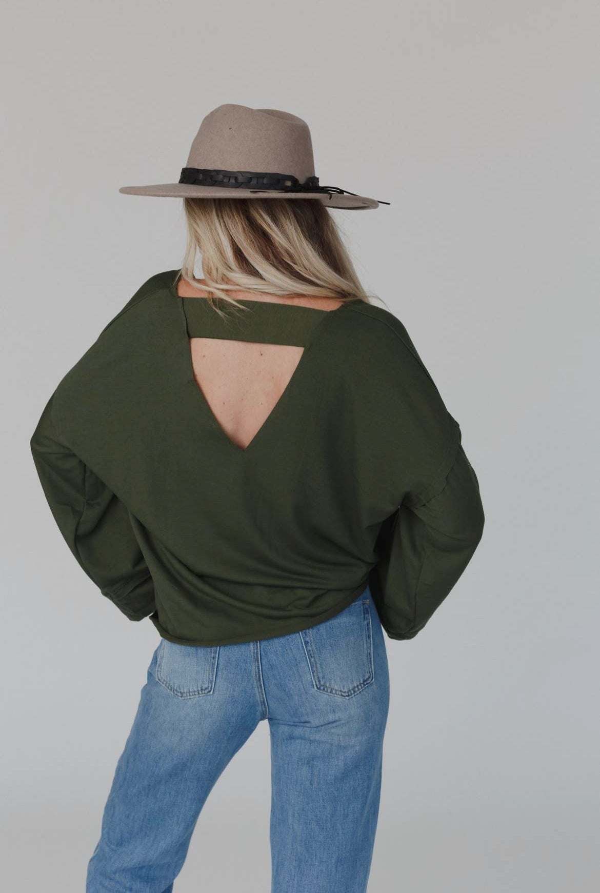 V Olive top