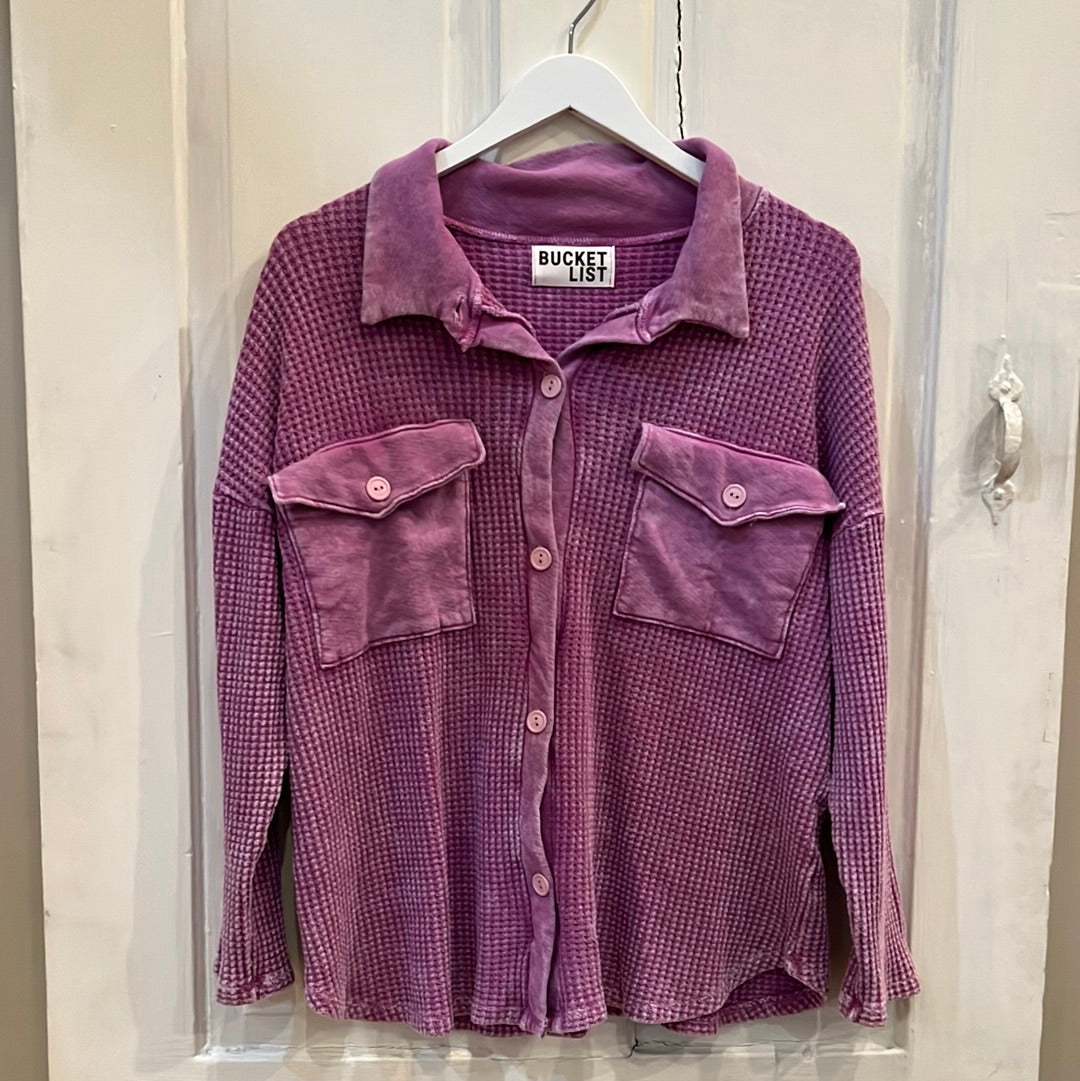 Waffle shacket
