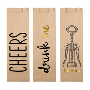 Cheers Paper Wine Bags 6-pack