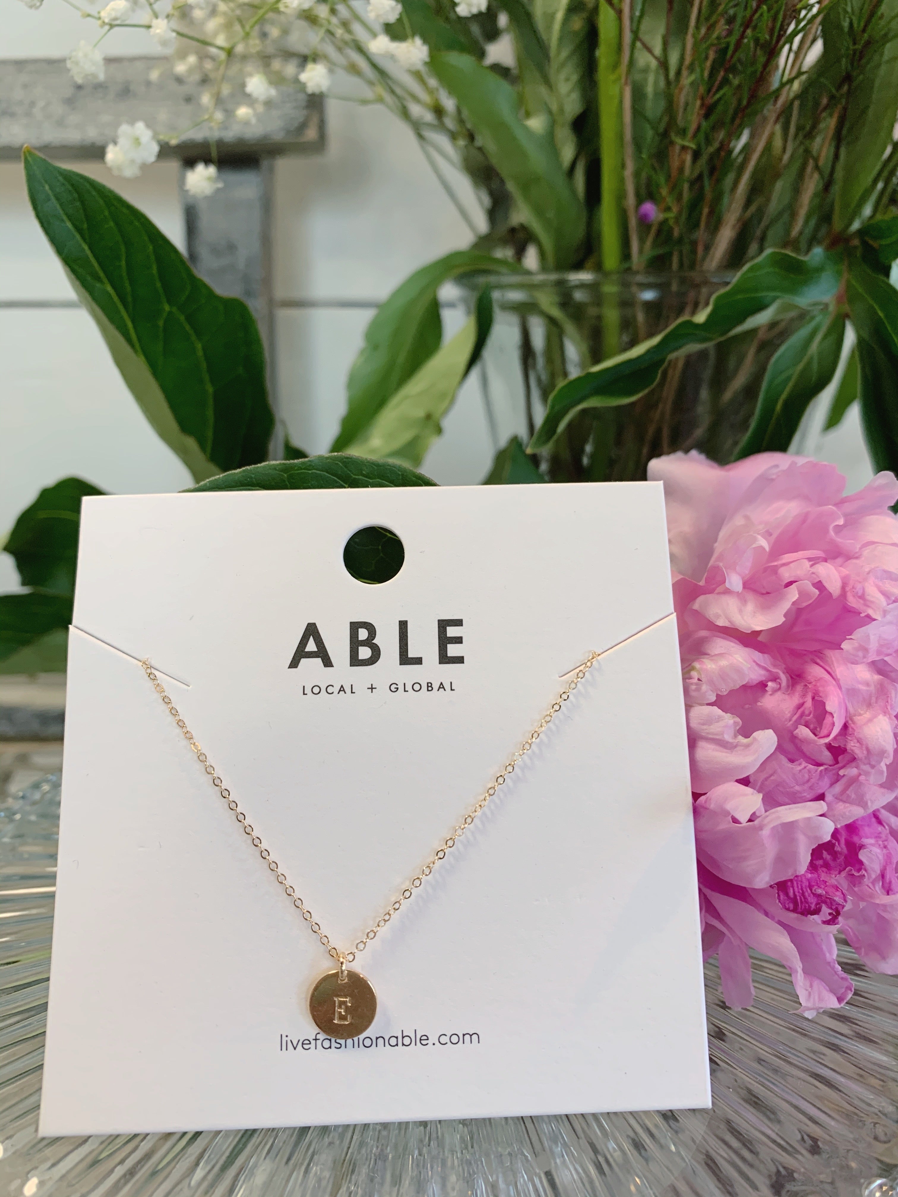 Mini Initial Tag Necklace
