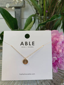 Mini Initial Tag Necklace