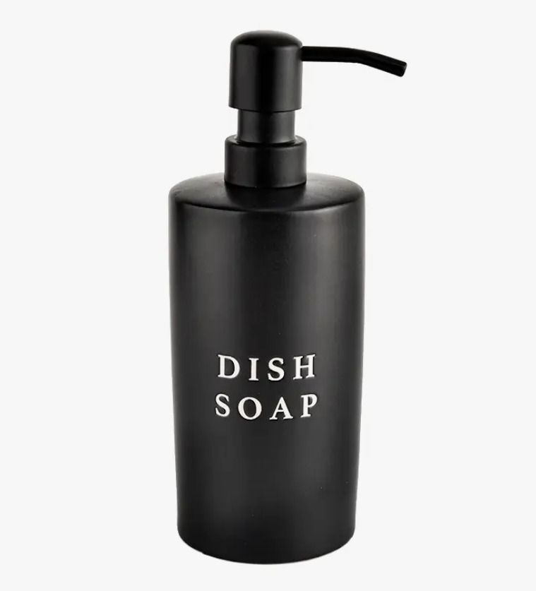 Black Stoneware Dish Soap