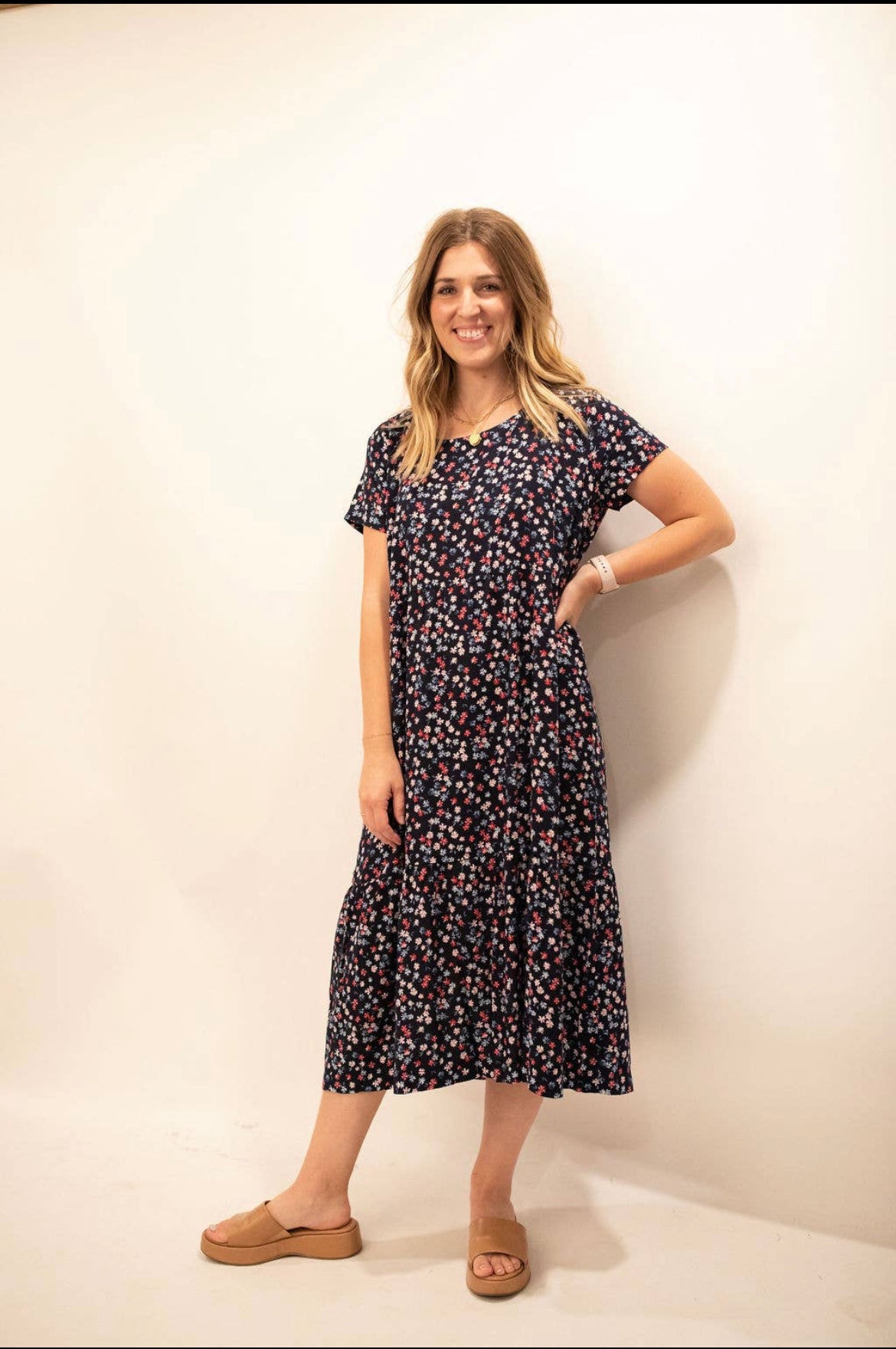 Ditsy Floral Tier Dress
