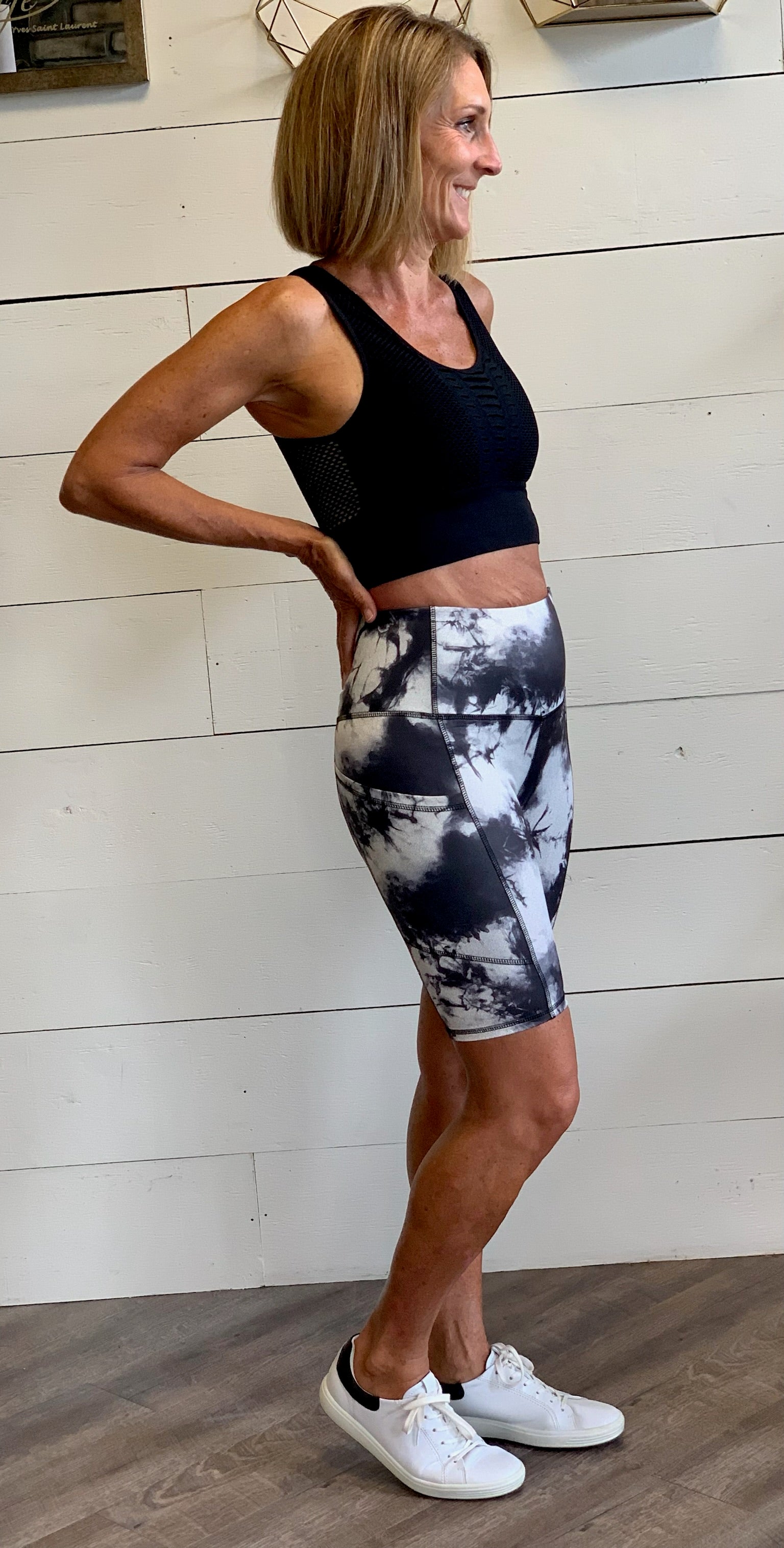 Black and white Bike shorts