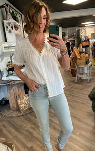 Charleston Lace Top - Off White