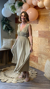 Taupe Tiered Dress