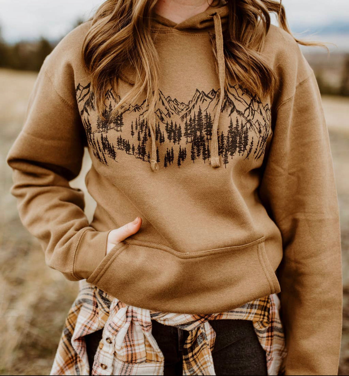 Mountain scene hoodie