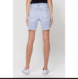 High rise boyfriend shorts