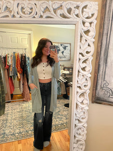 High rise destressed wide Leg jeans